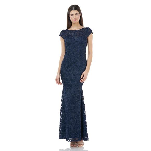 JS Collections Dresses & Skirts - JS Collections NWT Soutache Mermaid Gown Dress Navy Size 6